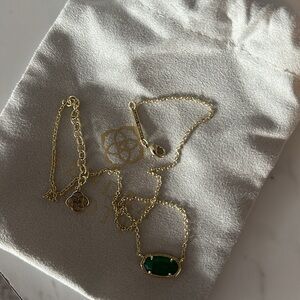 Green and gold Kendra Scott Necklace never worn